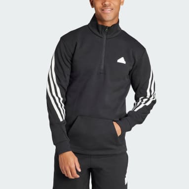 Men Sportswear Black Future Icons 3-Stripes Half-Zip Sweatshirt