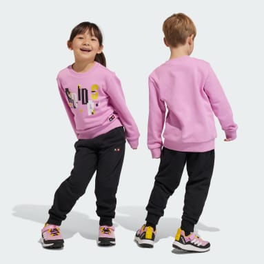 Kids Sportswear Purple adidas x Classic LEGO® Crewneck and Pants Set
