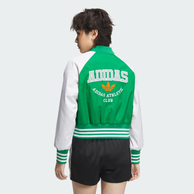 Women Lifestyle Green 컬리지에이트 봄버 재킷