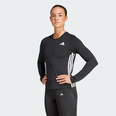 Essentials Long Sleeve 3-Stripes Workout Top