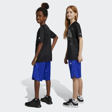 Kids Training Blue Football-Inspired Predator Shorts