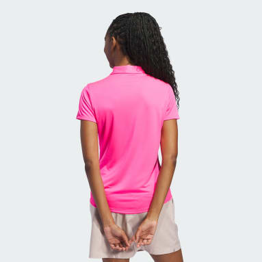 Women Golf Pink Women's Solid Performance Short Sleeve Golf Polo Shirt
