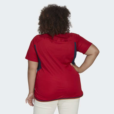 Ženy Fotbal červená Domácí dres Spain 22 (plus size)