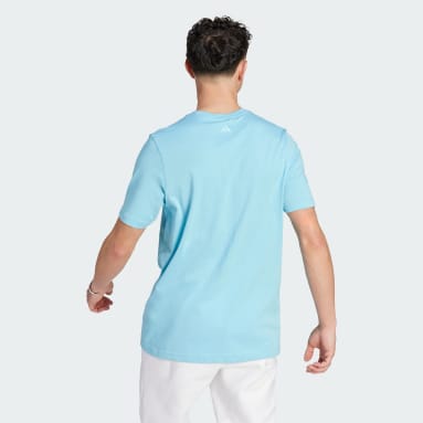 Polo Essentials Logo Lineal Bordado Tejido Jersey Turquesa Hombre Sportswear
