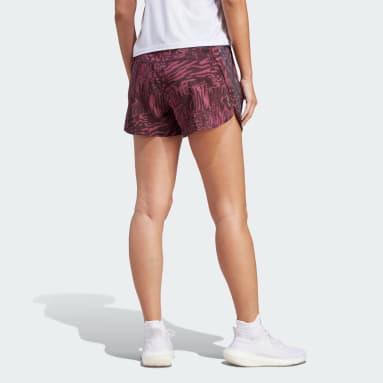 Shorts de Running Run Icons 3 Tiras Estampados Marrón Mujer Running