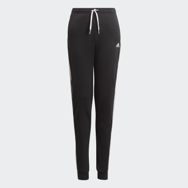 Girls Sportswear Black adidas Essentials 3-Stripes French Terry Pants