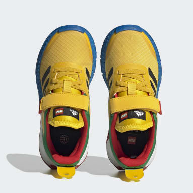 Kinderen Sportswear geel adidas DNA x LEGO® Schoenen met Elastische Veters en Klittenband
