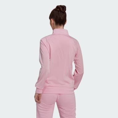 Women Sportswear Pink Primegreen Essentials Warm-Up Slim 3-Stripes Track Jacket