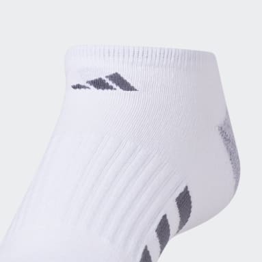 Men's Training White Cushioned No-Show Socks 3 Pairs