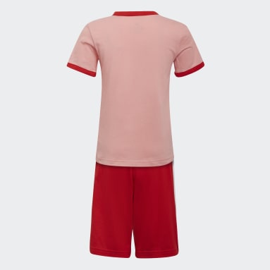 Kinder Sportswear Essentials Logo Sommer-Set Rosa
