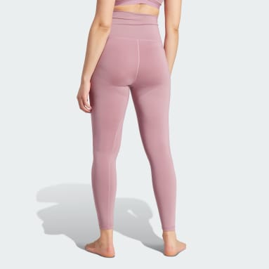 Dames Fitness En Training roze Yoga 7/8 Legging (Positiekleding)
