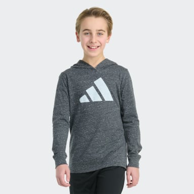 LS HOODED SNOW HEATHER TEE 25