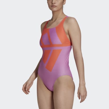 Costume da bagno Logo Graphic Viola Donna Nuoto