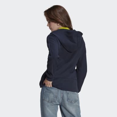 Women Football Blue Manchester United Anthem Jacket