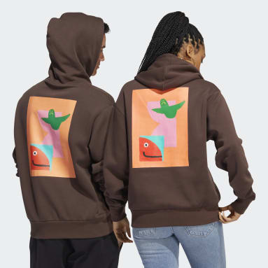 Sweat-shirt à capuche Shmoofoil Painted (Non genré) Marron Originals