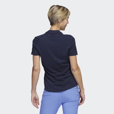 Frauen Golf Textured Golf Poloshirt Blau