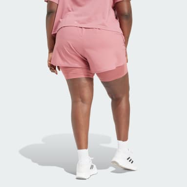 Shorts 2 em 1 Own the Run Três Listras (Plus Size)