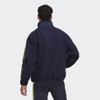 Männer Fußball Manchester United Lifestyler Fleecejacke Blau