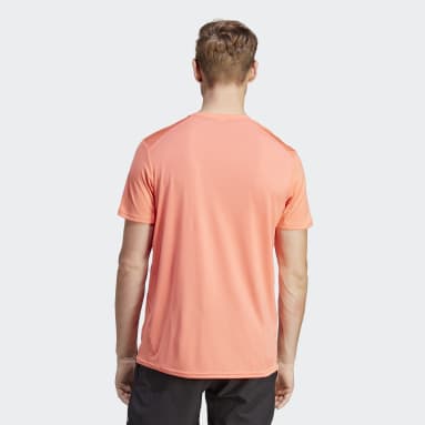 Men Running Orange Confident Engineered Tee