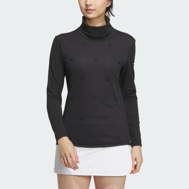 Women Golf Black 프로스트가드 콜드레디 긴팔 모크넥 셔츠