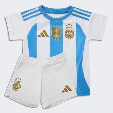 Mini Conjunto Titular Argentina 24 Blanco Niño Fútbol