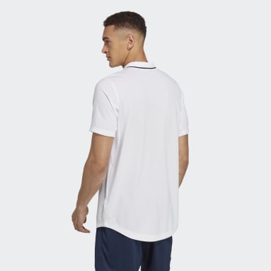 Men Tennis White Club Tennis Piqué Polo Shirt