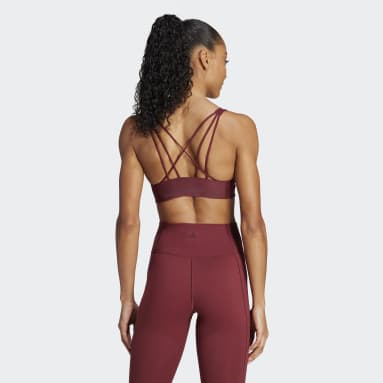 Sujetador CoreFlow Medium-Support Burgundy Mujer Gimnasio Y Entrenamiento
