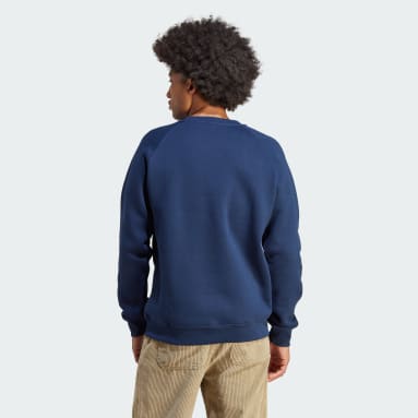 Mænd Originals Blå Trefoil Essentials Crewneck sweatshirt