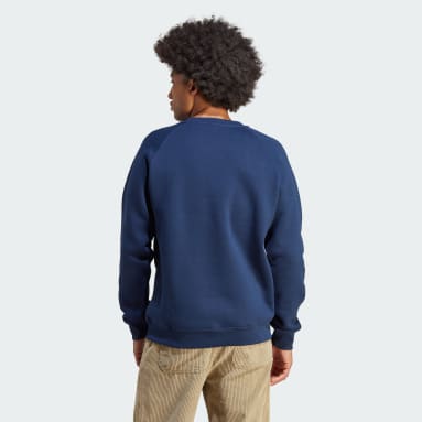 Männer Originals Trefoil Essentials Sweatshirt Blau