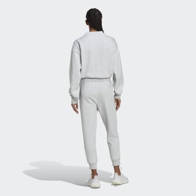 Frauen Sportswear Studio Lounge Fleece 7/8-Jumpsuit Grau