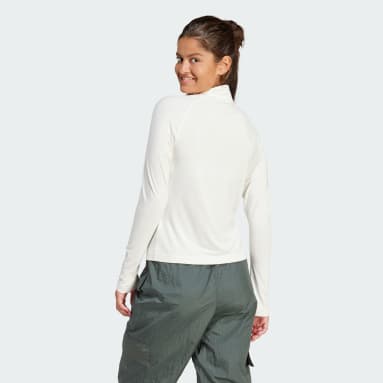 Ženy Sportswear biela Tričko City Escape Quarter-Zip Long Sleeve