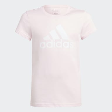 T-shirt Essentials Big Logo Cotton Rosa Ragazza Sportswear