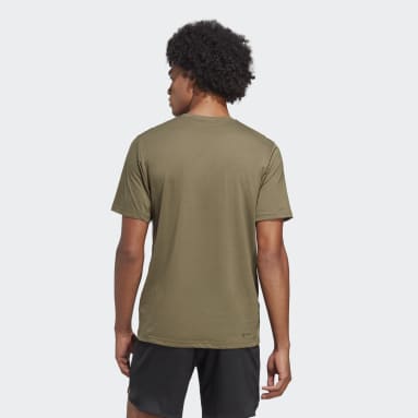 Playera Deportiva Train Essentials Feelready Logo Verde Hombre Training