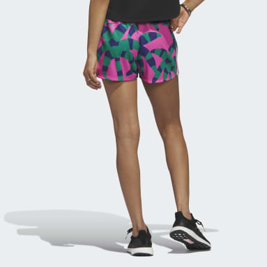Women Training Pink adidas x FARM Rio Pacer 3-Stripes Knit Shorts