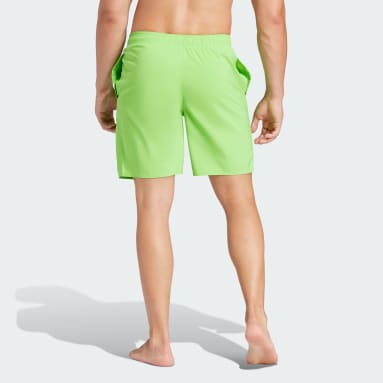 Short de bain uni de longueur classique CLX Vert Hommes Sportswear