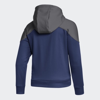 Sweat-shirt à capuche Maple Leafs Pullover Bleu Femmes Hockey