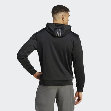 Veste à capuche zippée Train Essentials Seasonal Training noir Hommes Entraînement