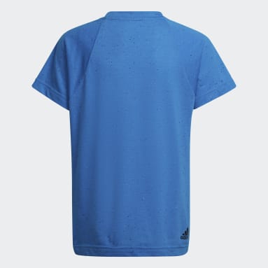Camiseta Future Icons Loose Cotton 3 Bandas Azul Niña Sportswear