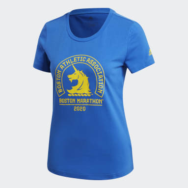 Women's Running Blue Boston Marathon® Logo Tee