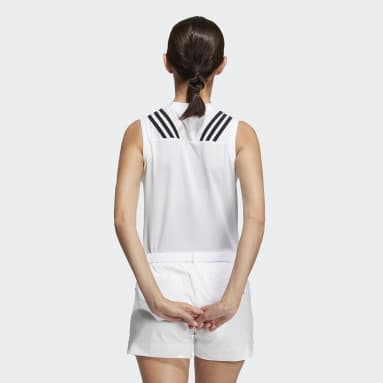 Women Golf White AEROREADY Mock-Neck Sleeveless Shirt