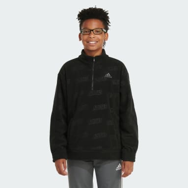 Youth Training Black BRAND LOVE COZY HALF ZIP