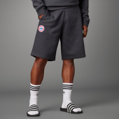 Men Football Grey FC Bayern Essentials Trefoil Shorts