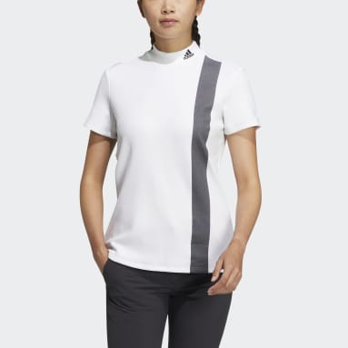 T-shirt à col cheminée AEROREADY 3-Bar Blanc Femmes Golf