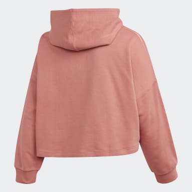 Cropped Hoodie (Plus Size) Różowy