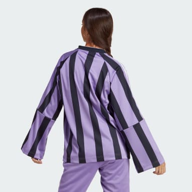 Women Sportswear Purple Jacquard Long Sleeve Jersey