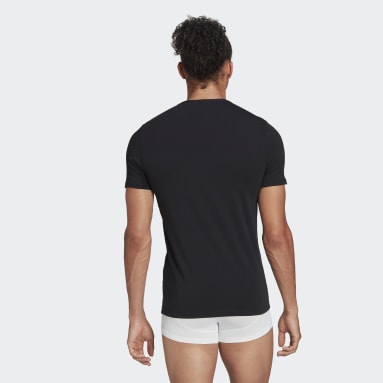 T-shirt ras-du-cou en coton Active Core noir Hommes Entraînement