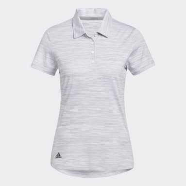 Women Golf White Space-Dyed Short Sleeve Golf Polo Shirt