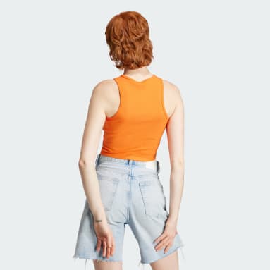 Regata Canelada Essentials Laranja Mulher Originals