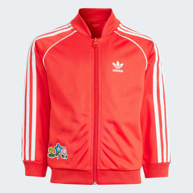 เด็ก Originals สีแดง ชุดเสื้อและกางเกง adidas Originals x Hello Kitty SST