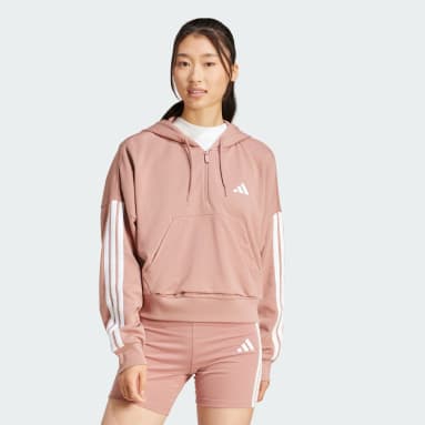 Camisola com Capuz em Moletão 3-Stripes Essentials